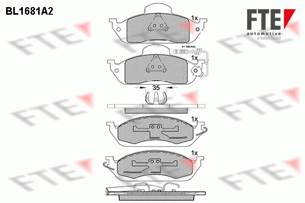 Brake Pad Set, disc brake  Art. 9010291