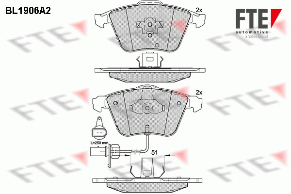 Brake Pad Set, disc brake  Art. 9010495