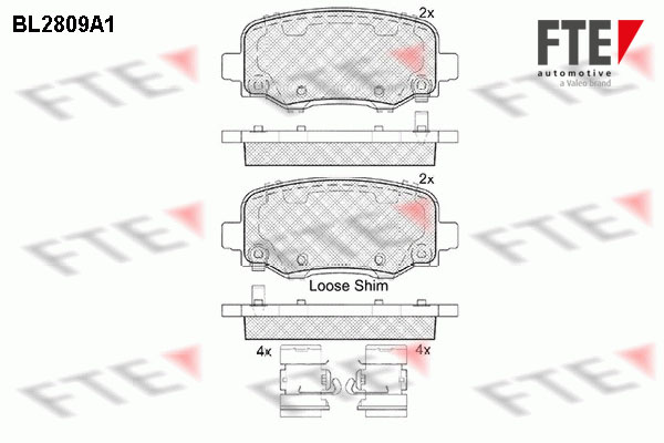 Brake Pad Set, disc brake  Art. 9010998