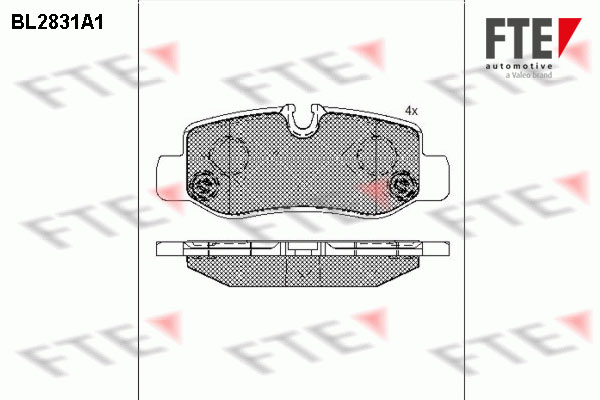 Brake Pad Set, disc brake (Rear axle)  Art. BL2831A1