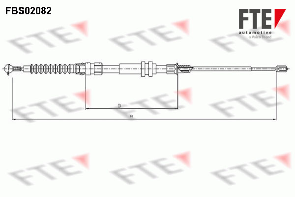 Cable Pull, parking brake (Right, Left, Back)  Art. FBS02082