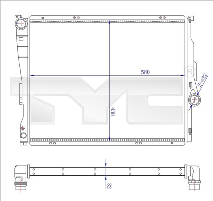 Radiator, engine cooling (Double cloth)  Art. 7030006R