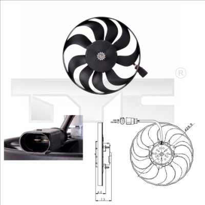 Fan, engine cooling  Art. 8020001