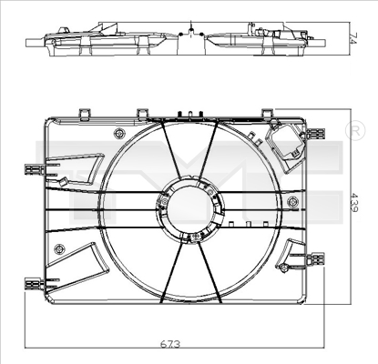 Support, radiator fan (Behind the radiator)  Art. 82500161