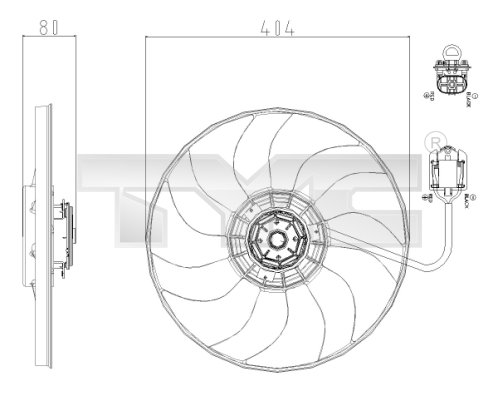 Fan, engine cooling  Art. 8250019