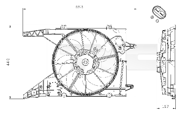 Fan, engine cooling  Art. 8280002