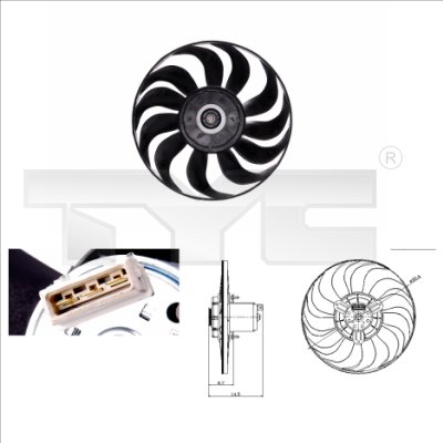 Fan, engine cooling  Art. 8370019