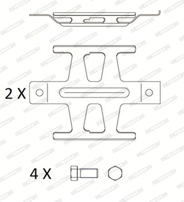 Accessory Kit, disc brake pad (MERITOR)  Art. FAC174