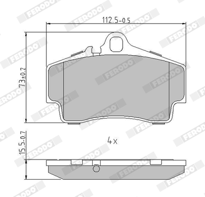 Brake Pad Set, disc brake (Rear axle)  Art. FDB1308