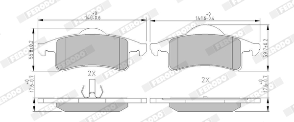 Brake Pad Set, disc brake (Rear axle)  Art. FDB1524