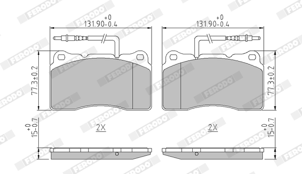 Brake Pad Set, disc brake (Front axle)  Art. FDB1545