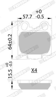 Brake Pad Set, disc brake (Rear axle)  Art. FDB1610