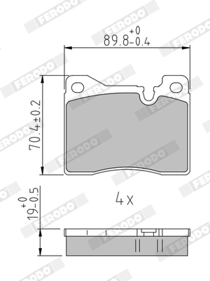 Brake Pad Set, disc brake (Front axle)  Art. FDB163