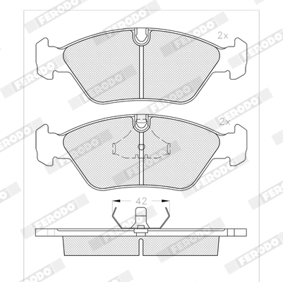 Brake Pad Set, disc brake (Front axle)  Art. FDB256