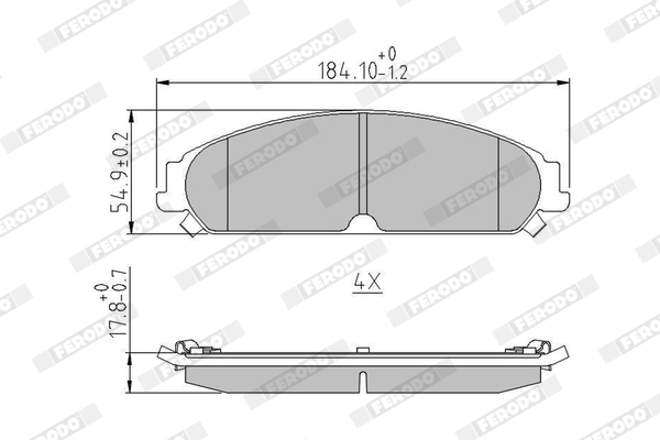 Brake Pad Set, disc brake (Front axle)  Art. FDB4078