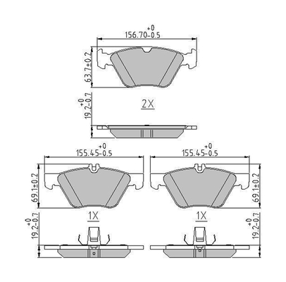 Brake Pad Set, disc brake (Front axle)  Art. FDB4289