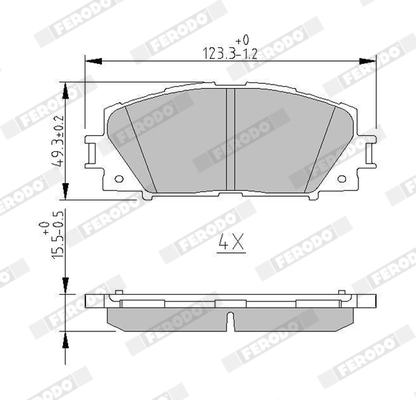 Brake Pad Set, disc brake (Front axle)  Art. FDB4310