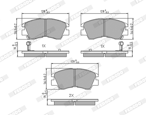 Brake Pad Set, disc brake (Front axle)  Art. FDB556