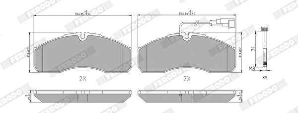 Brake Pad Set, disc brake (Front axle)  Art. FVR4248