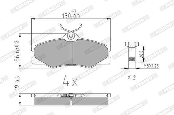 Brake Pad Set, disc brake (Front axle)  Art. FVR517