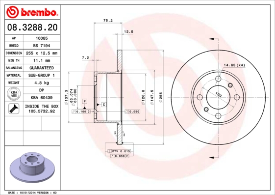 Brake Disc (Front axle)  Art. 08328820