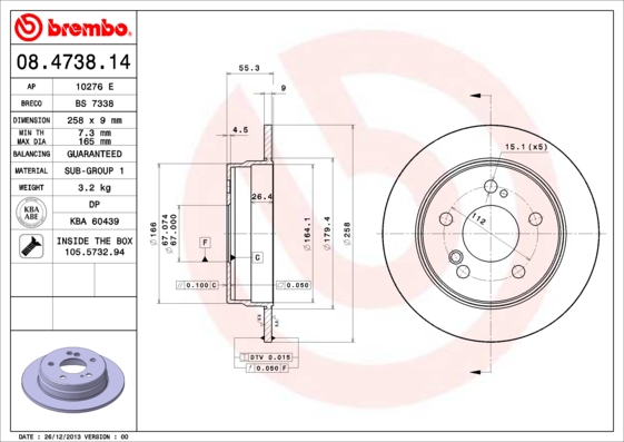 Brake Disc (Rear axle)  Art. 08473814