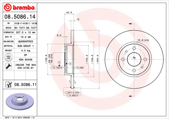 Brake Disc (Front axle)  Art. 08508611