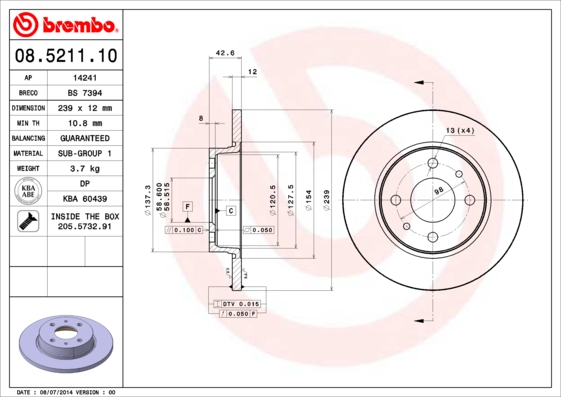 Brake Disc (Front axle)  Art. 08521110