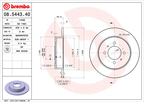 Brake Disc (Rear axle)  Art. 08544340