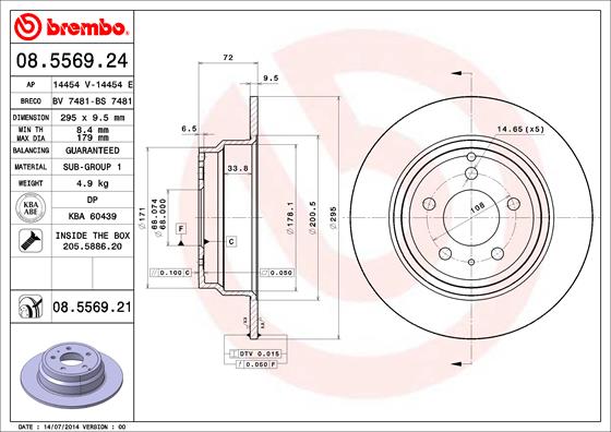 Brake Disc (Front axle, Rear axle)  Art. 08556921