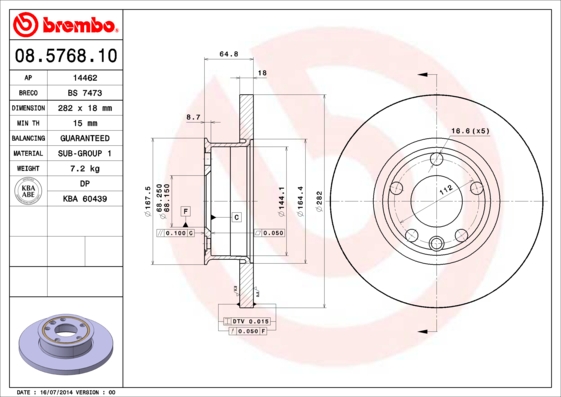 Brake Disc (Front axle)  Art. 08576810