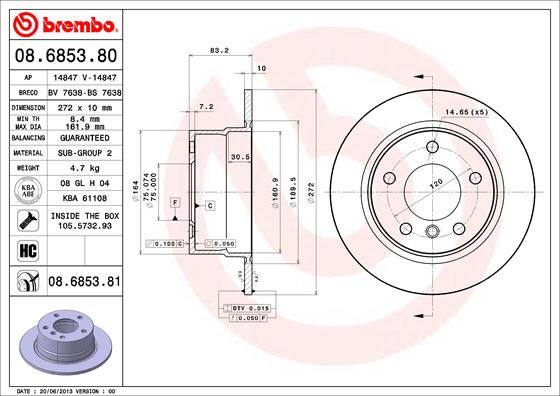 Brake Disc (Rear axle)  Art. 08685381