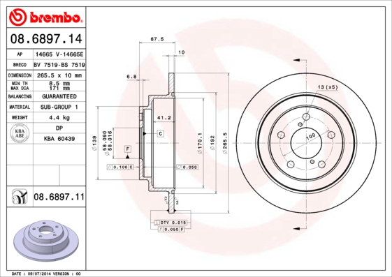 Brake Disc (Rear axle)  Art. 08689711