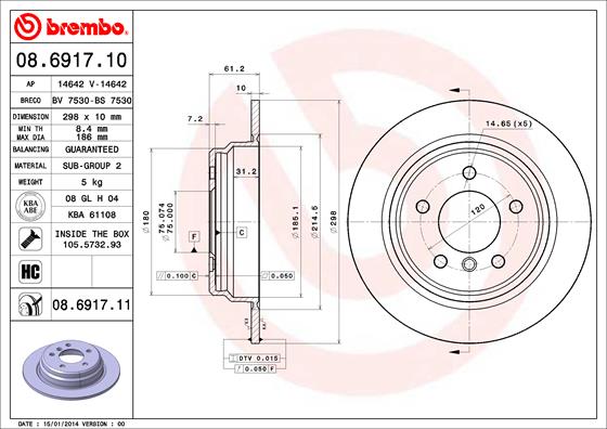 Brake Disc (Rear axle)  Art. 08691711