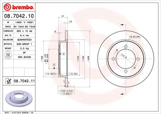 Brake Disc (Rear axle)  Art. 08704211