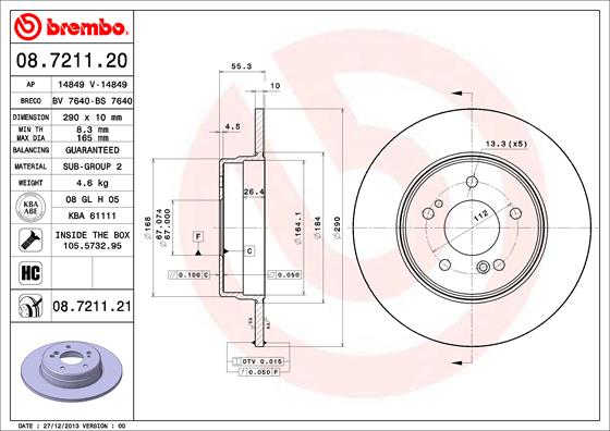 Brake Disc (Rear axle)  Art. 08721121