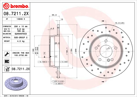 Brake Disc (Rear axle)  Art. 0872112X