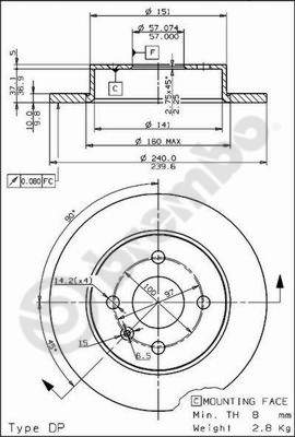 Brake Disc (Rear axle)  Art. 08762675