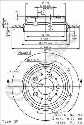 Brake Disc (Rear axle)  Art. 08776575