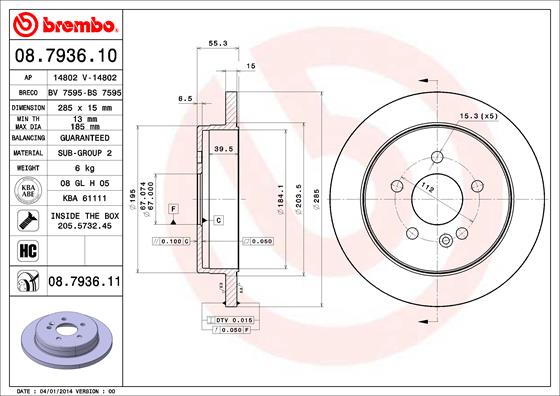 Brake Disc (Rear axle)  Art. 08793611