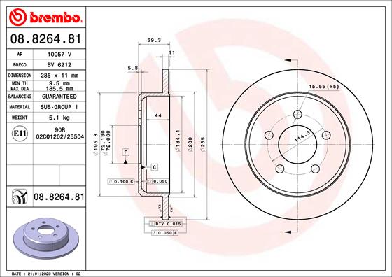 Brake Disc (Rear axle)  Art. 08826481