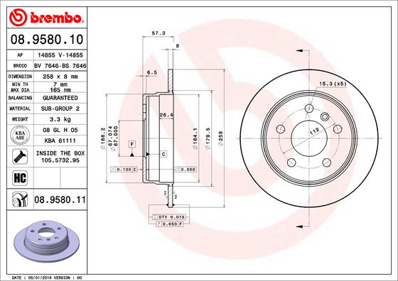 Brake Disc (Rear axle)  Art. 08958011