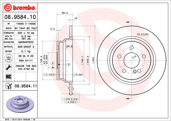 Brake Disc (Rear axle)  Art. 08958411