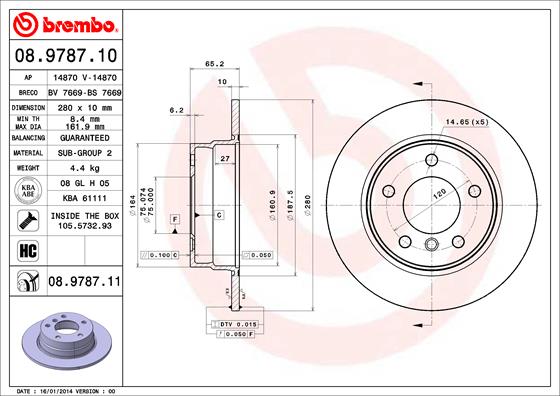 Brake Disc (Rear axle)  Art. 08978711