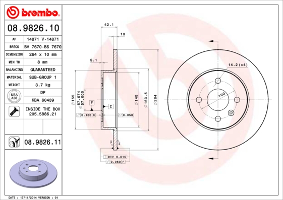 Brake Disc (Rear axle)  Art. 08982611