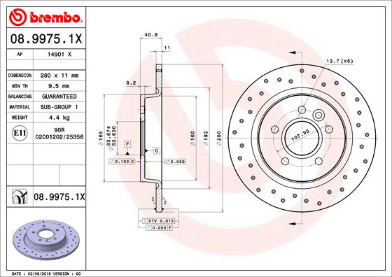 Brake Disc (Rear axle)  Art. 0899751X