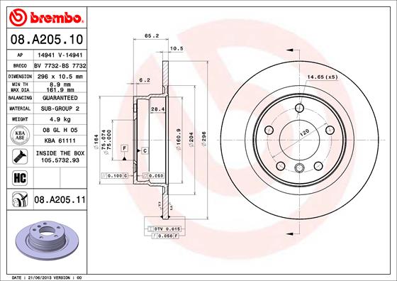 Brake Disc (Rear axle)  Art. 08A20511