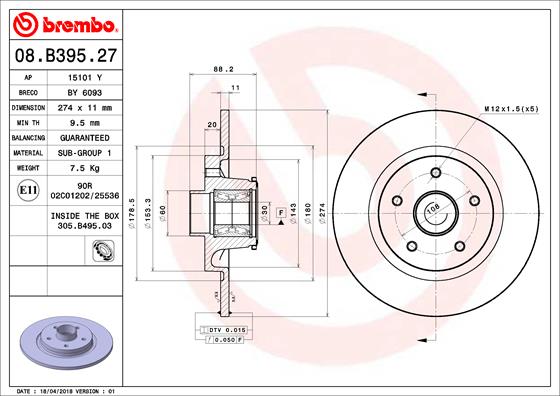 Brake Disc (Rear axle)  Art. 08B39527