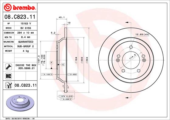 Brake Disc (Rear axle)  Art. 08C82311