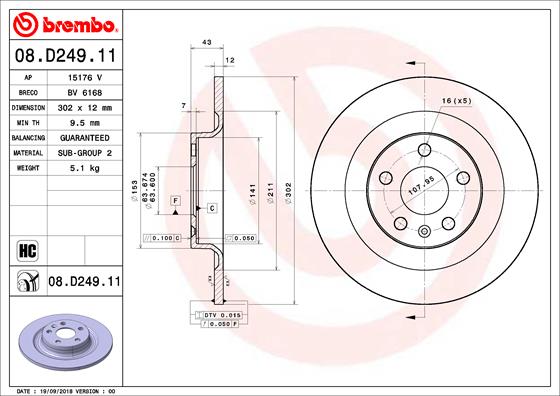 Brake Disc  Art. 08D24911